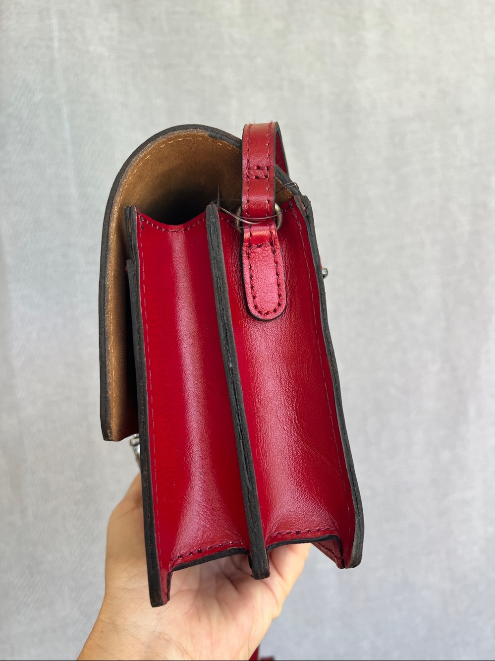 PATRICIA NASH Lanza tooled leather crossbody bag red NWT - Picture 6 of 17